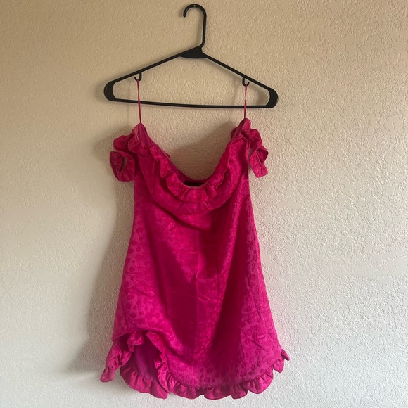 REVOLVE - Penelope Mini Dress in Fuchsia - Picture 4 of 7